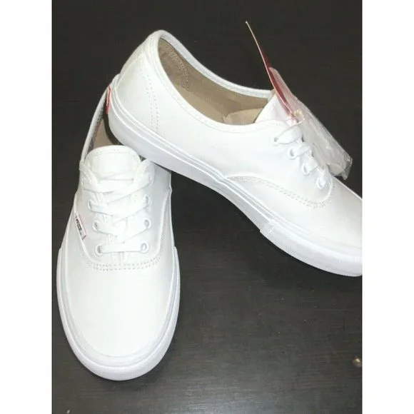 Vans Women's Authentic Pro Classic True White Canvas Skate shoes Sizes NWT - Picture 4 of 5